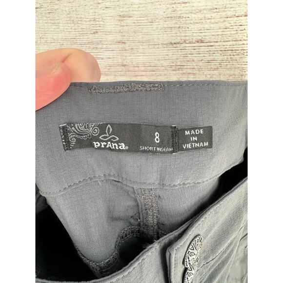 prAna Sage Cargo Hiking Convertible Pants Women's Size 8 Dark‎ Gray - Picture 10 of 14